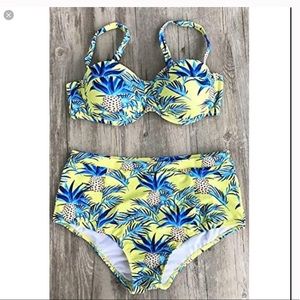 Cupshe Pineapple Printing High- Waisted